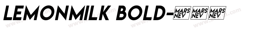LemonMilk bold字体转换